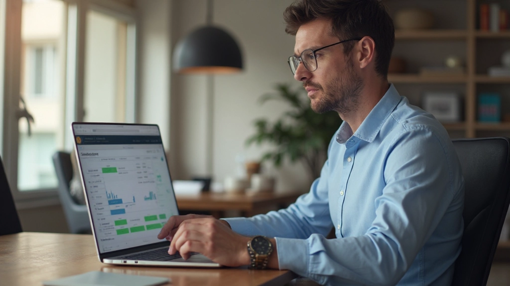 Профессиональный снимок финансового планирования с графиками и диаграммами на экране ноутбука